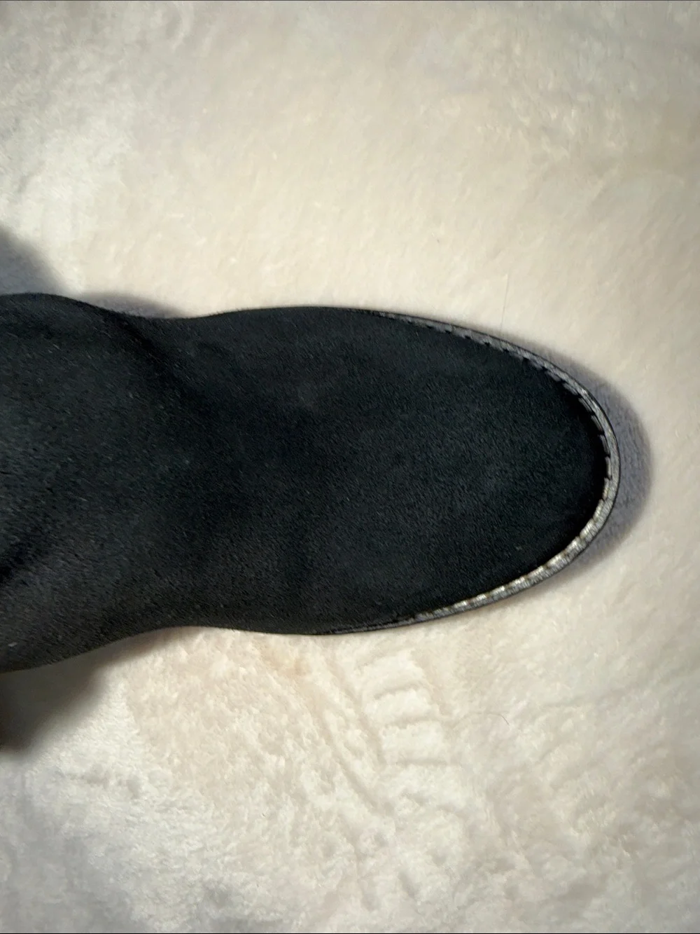 UGG Australia Aubrie Suede Shearling Wedge Knee High Boots Black Size 9.5